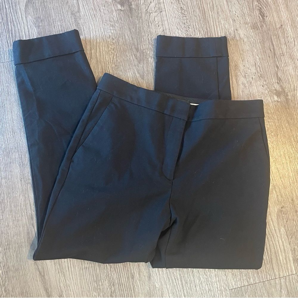ANN TAYLOR Black Cotton Blend Dress Pants Trousers